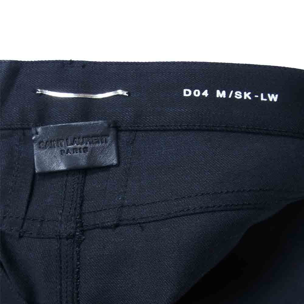 SAINT LAURENT サンローラン 330285 Y859F レザー切替 ニージップ バイカー デニム ブラック系 31【中古】