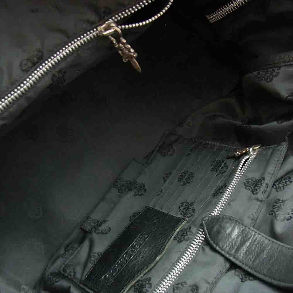 CHROME HEARTS クロムハーツ（原本無） ウィークエンダー BSフレア レザー ボストン ブラック系【中古】