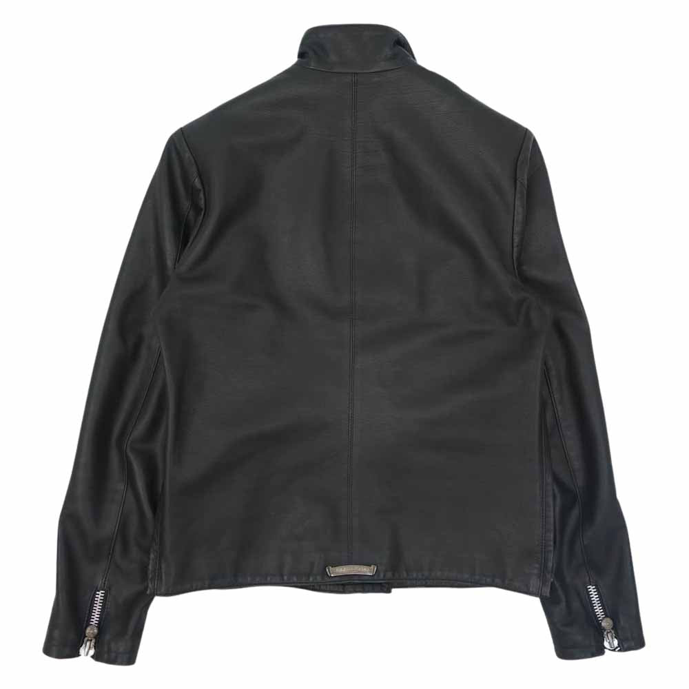 CHROME HEARTS クロムハーツ（原本無） PRFCT LTHR パーフェクトレザー ダガージップ シングル ライダース ブラック系 S【中古】