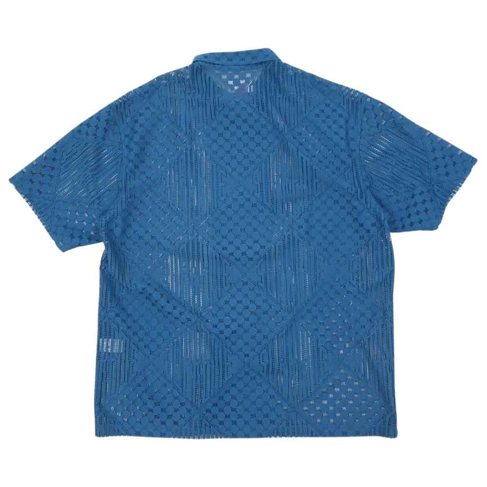 Supreme シュプリーム 20SS Lace S/S Shirt レース 半袖シャツ ブルー系 M【極上美品】【中古】