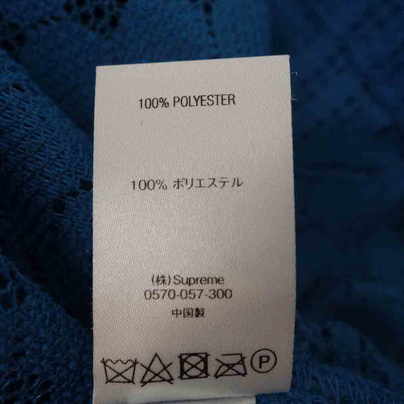 Supreme シュプリーム 20SS Lace S/S Shirt レース 半袖シャツ ブルー系 M【極上美品】【中古】
