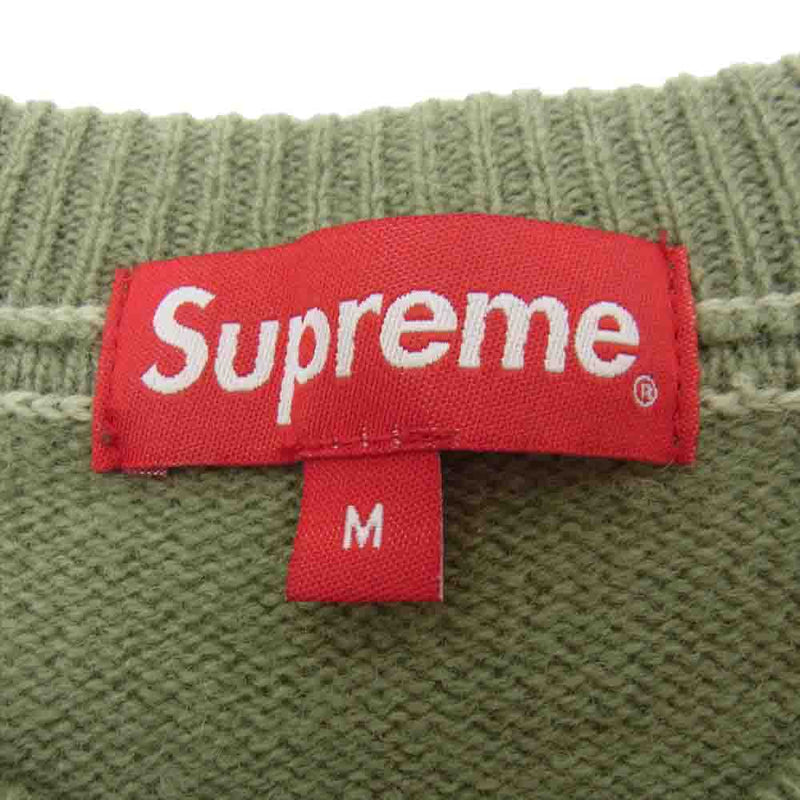 supreme シュプリーム tag logo セーター sweater 赤 M ...