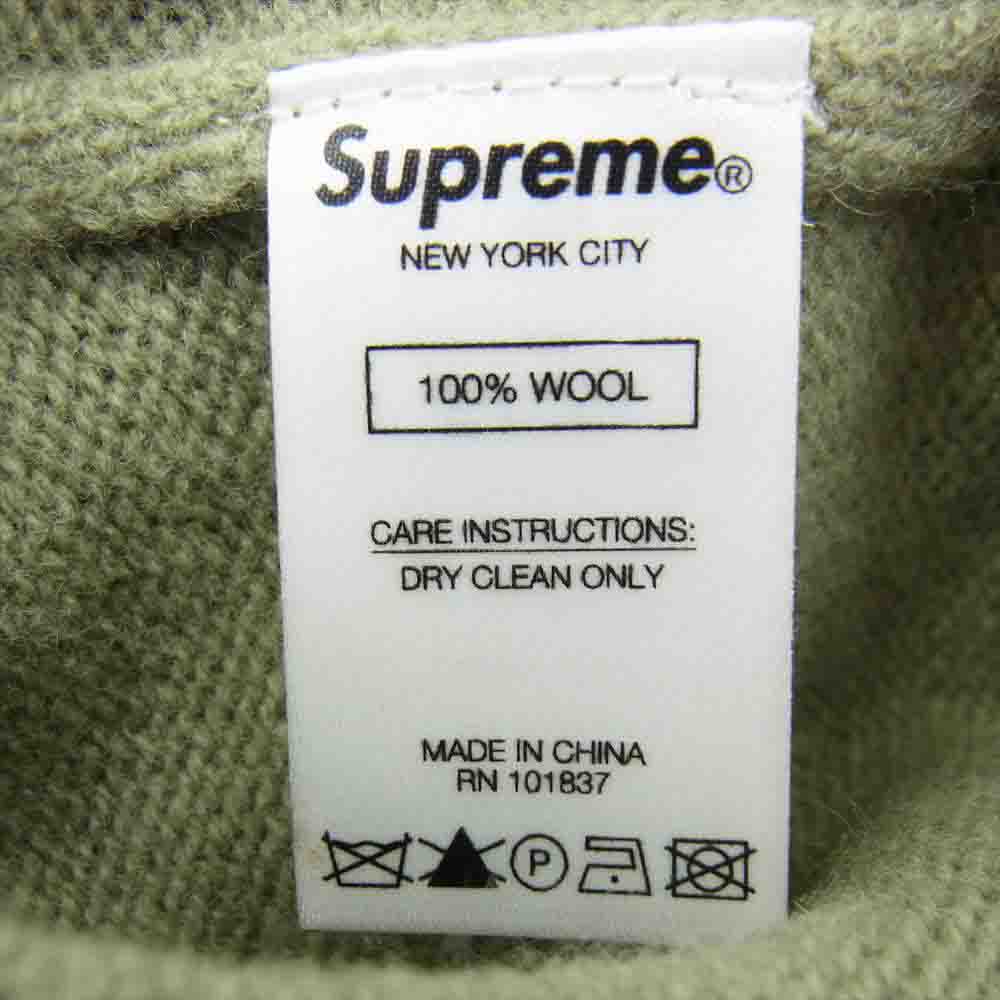 Supreme シュプリーム 20AW Stone Washed Sweater ストーン ウォッシュド セーター カーキ系 M【美品】【中古】