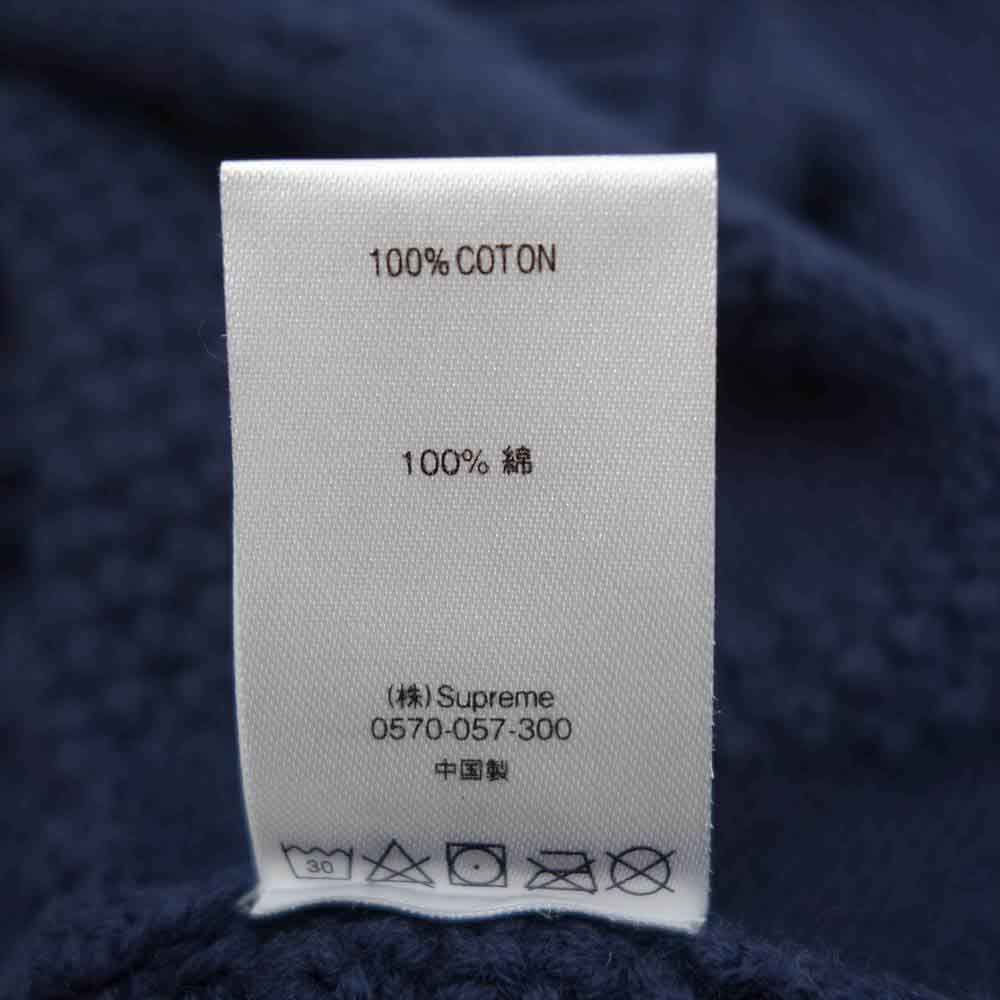 Supreme シュプリーム 20AW Textured Small Box Sweater テクスチュアード スモール ボックス ロゴ セーター ネイビー系 M【美品】【中古】