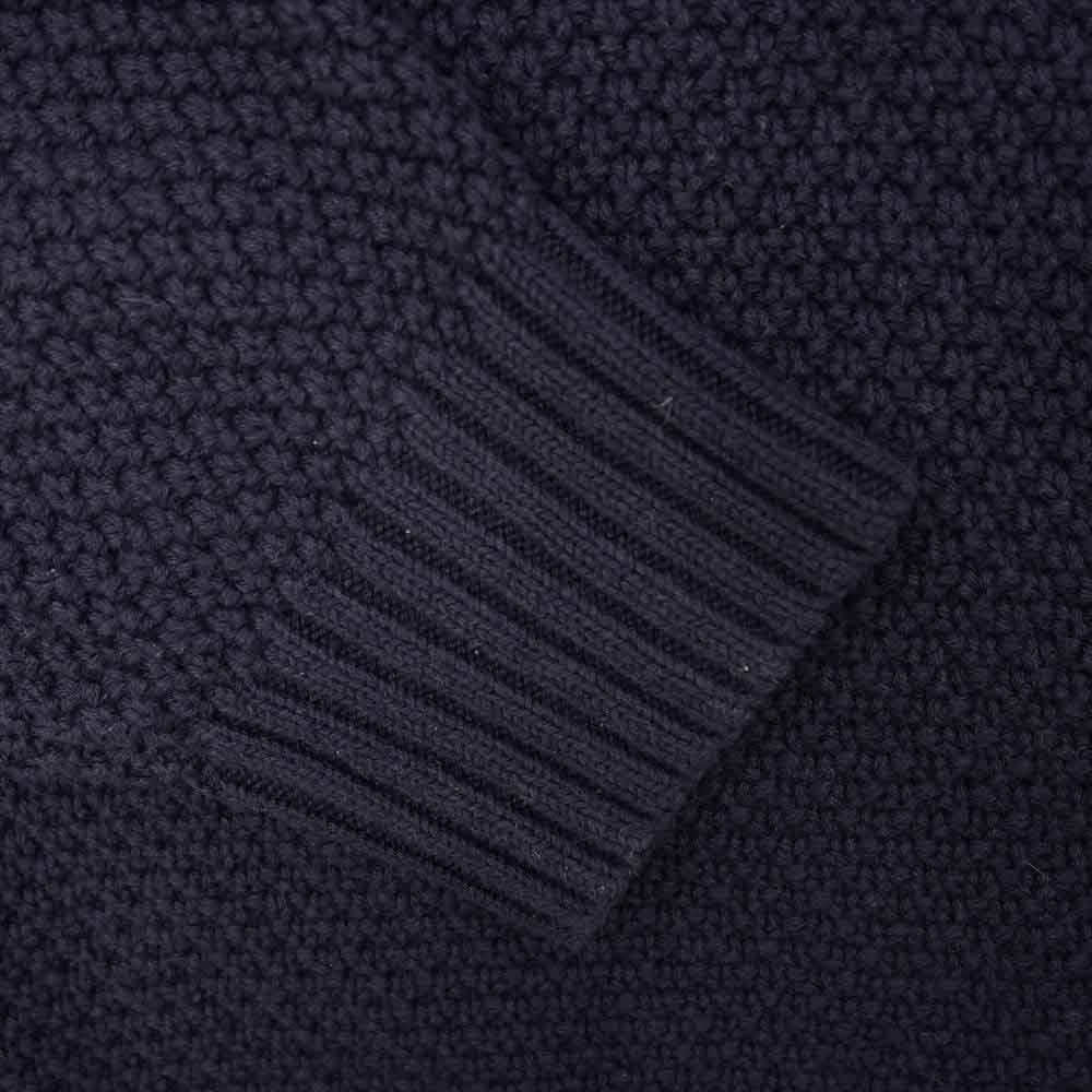 Supreme シュプリーム 20AW Textured Small Box Sweater テクスチュアード スモール ボックス ロゴ セーター ネイビー系 M【美品】【中古】