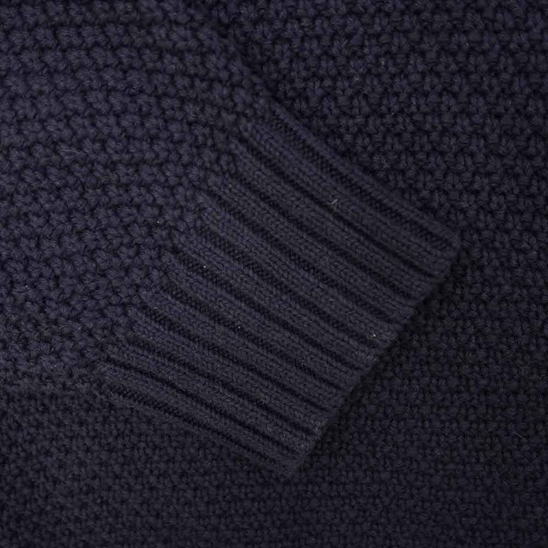 Supreme シュプリーム AW Textured Small Box Sweater テクスチュアード スモール ボックス ロゴ セーター  ネイビー系 M美品中古
