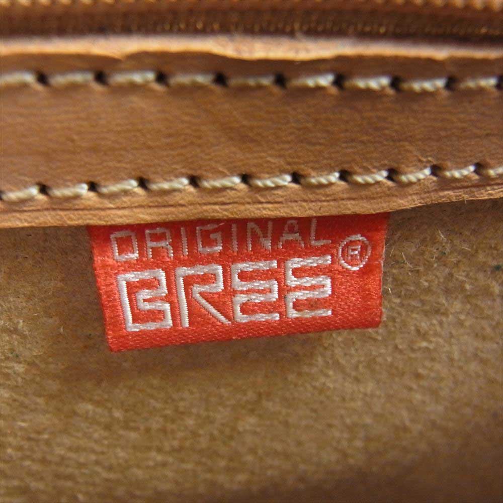 BREE ブリー ヌメ革 レザー リュック バックパック ブラウン系【中古