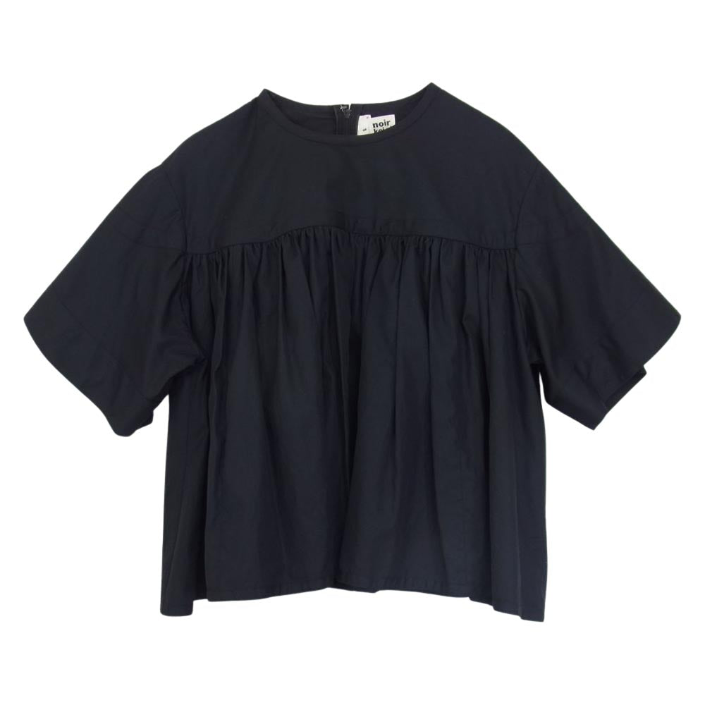 COMME des GARCONS コムデギャルソン noir kei ninomiya ノワールケイニノミヤ AD2017 3A-B013 ギャザー ブラウス ブラック系 S【中古】