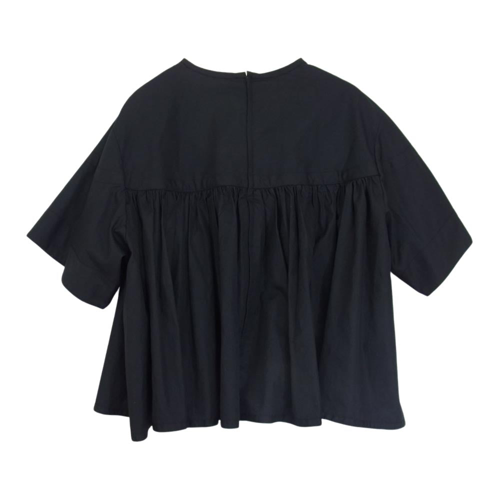 COMME des GARCONS コムデギャルソン noir kei ninomiya ノワールケイニノミヤ AD2017 3A-B013 ギャザー ブラウス ブラック系 S【中古】