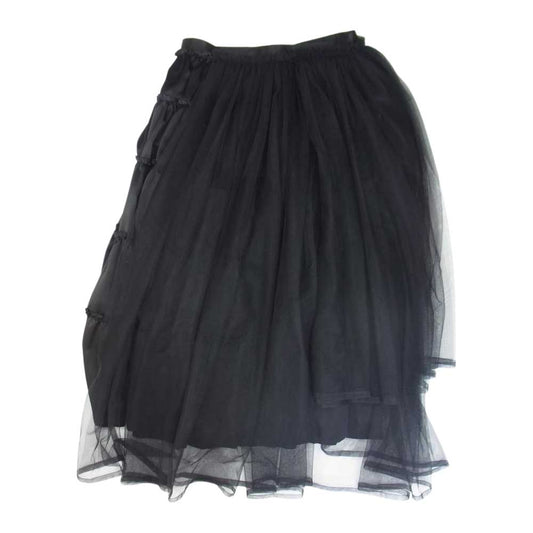 COMME des GARCONS コムデギャルソン noir kei ninomiya ノワールケイニノミヤ AD2018 3C-S007 チュール 切替 ティアード スカート  ブラック系 S【中古】