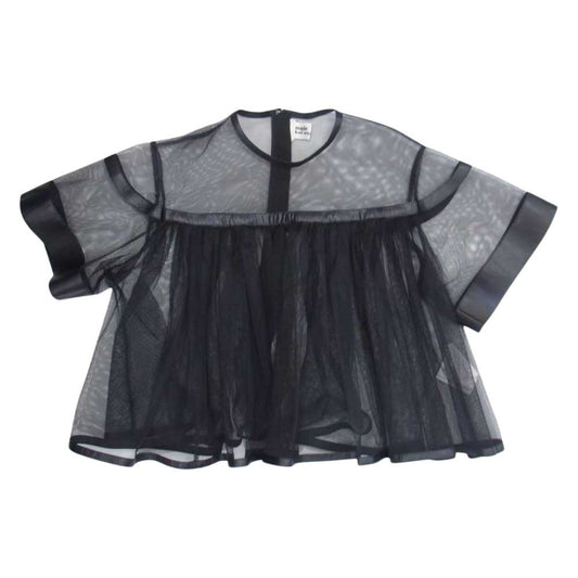 COMME des GARCONS コムデギャルソン noir kei ninomiya ノワールケイニノミヤ AD2017 3A-B009 チュール ブラウス   ブラック系 S【美品】【中古】