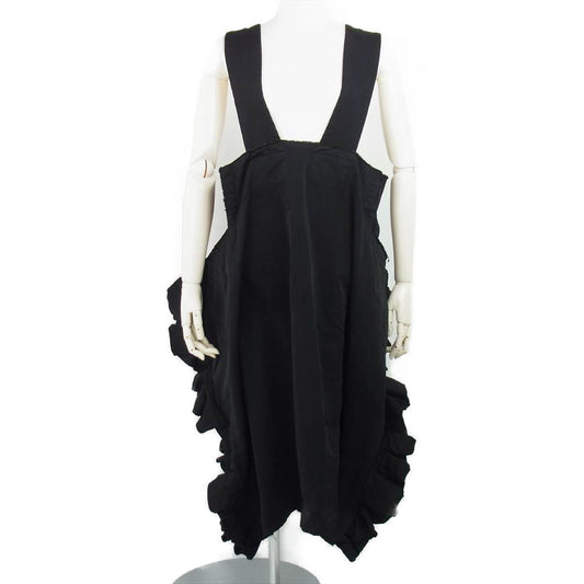 COMME des GARCONS コムデギャルソン コムコム AD2019 RD-A006 ポリエステル カットオフ フリル ジャンパー スカート  ブラック系 S【中古】