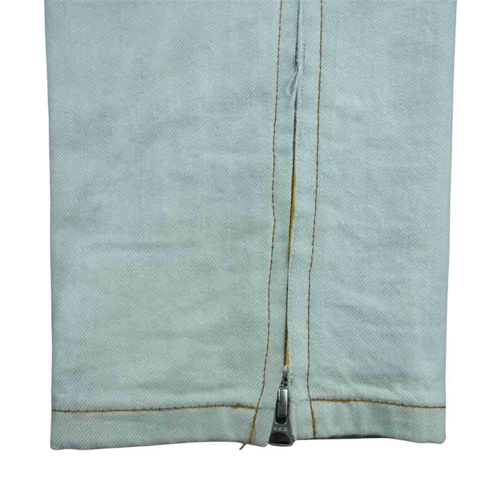 Sacai サカイ 21AW 21-02607M 再構築 裾ジップ ベルテッド デニム パンツ コットン 日本製 ライトブルー系 1【中古】