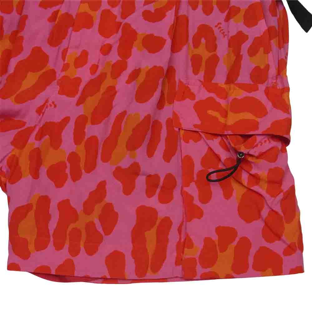 Sacai サカイ 22-02796M Leopard Print レオパード プリント ベルテッド カーゴ ハーフパンツ ショーツ ショートパンツ ピンク系 3【極上美品】【中古】