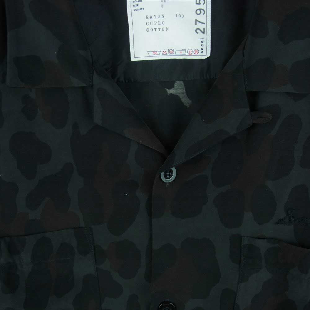 Sacai サカイ 22SS 22-02795M Leopard Print Bowling Shirt レオパー