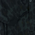 Sacai サカイ 22SS 22-02795M Leopard Print Bowling Shirt レオパード プリント ボウリング 刺繍 半袖 オープンカラー シャツ ブラック系 3【中古】