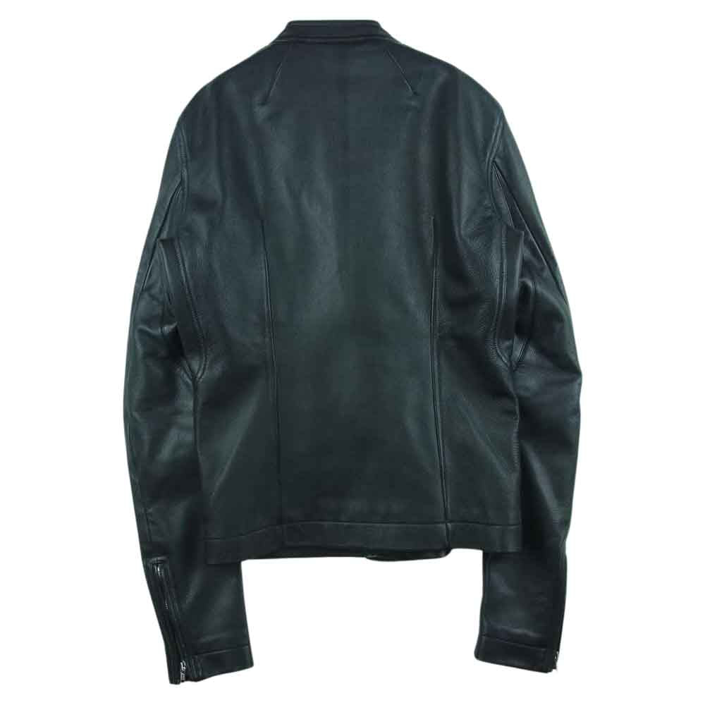 Rick Owens リックオウエンス 17SS RU17S9772-LC Cyclops Leather Jacket サイクロプス レザー セミダブル ライダース ジャケット ブラック系 38【美品】【中古】