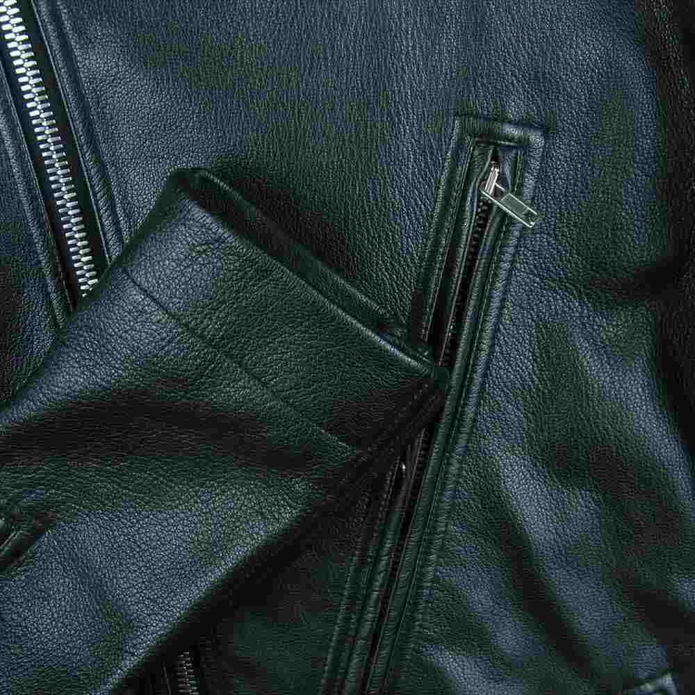 Rick Owens リックオウエンス 17SS RU17S9772-LC Cyclops Leather Jacket サイクロプス レザー セミダブル ライダース ジャケット ブラック系 38【美品】【中古】