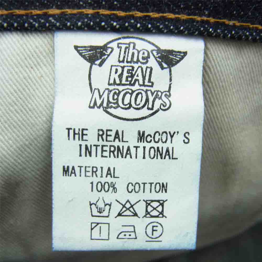 The REAL McCOY'S ザリアルマッコイズ Lot 004 14.5オンス テーパード デニム パンツ コットン 日本製 インディゴブルー系 W31 L32【美品】【中古】