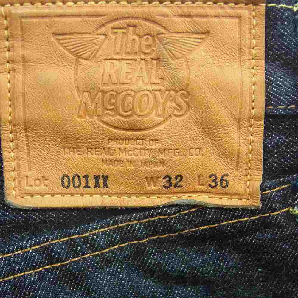 The REAL McCOY'S ザリアルマッコイズ Lot 001XX 14.5オンス デニム パンツ コットン 日本製 インディゴブルー系 W32 L36【美品】【中古】