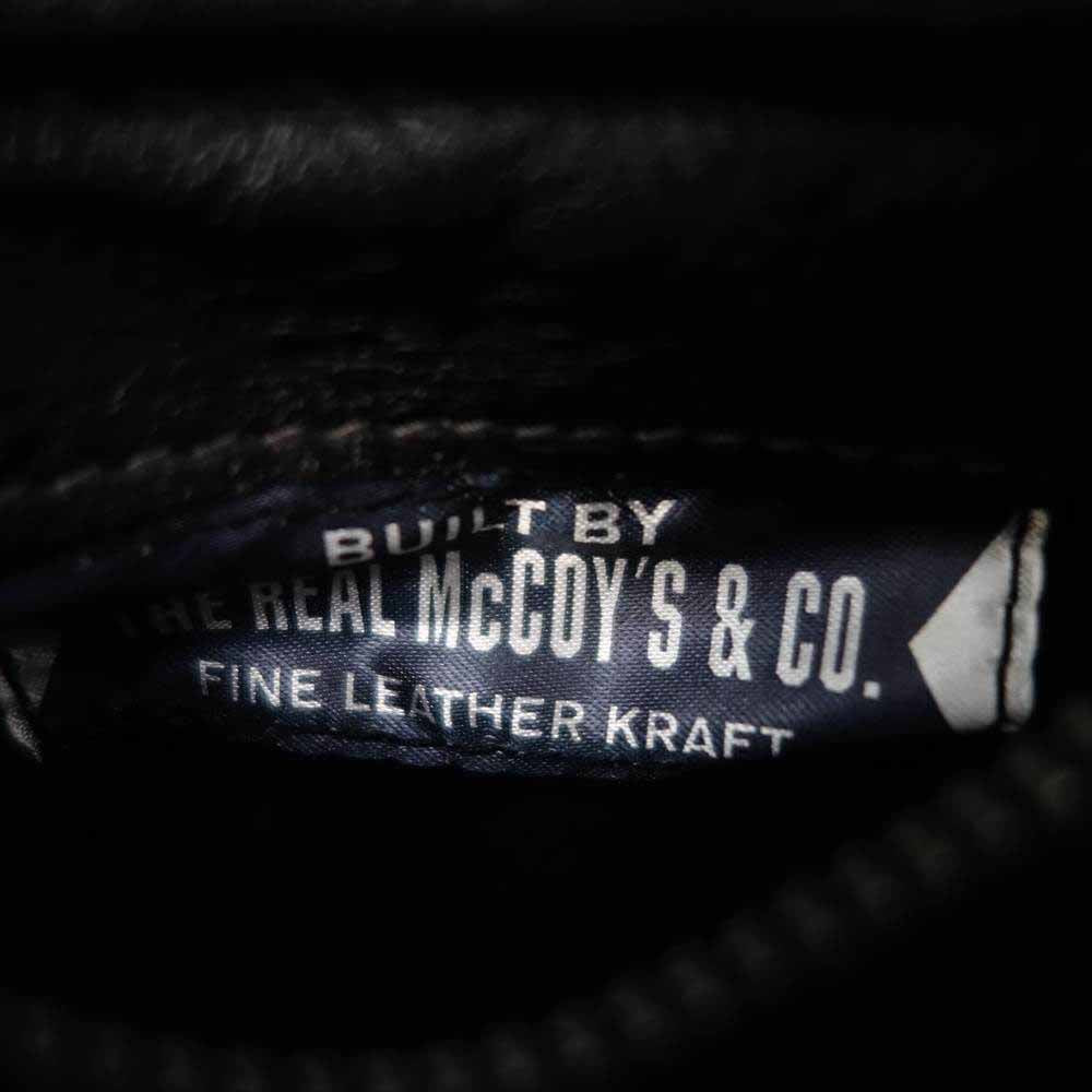 The REAL McCOY'S ザリアルマッコイズ BUCOブコ J-100 Single Riders Jacket ホースハイド 黒芯 シングル ライダース ジャケット ブラック系 36【極上美品】【中古】