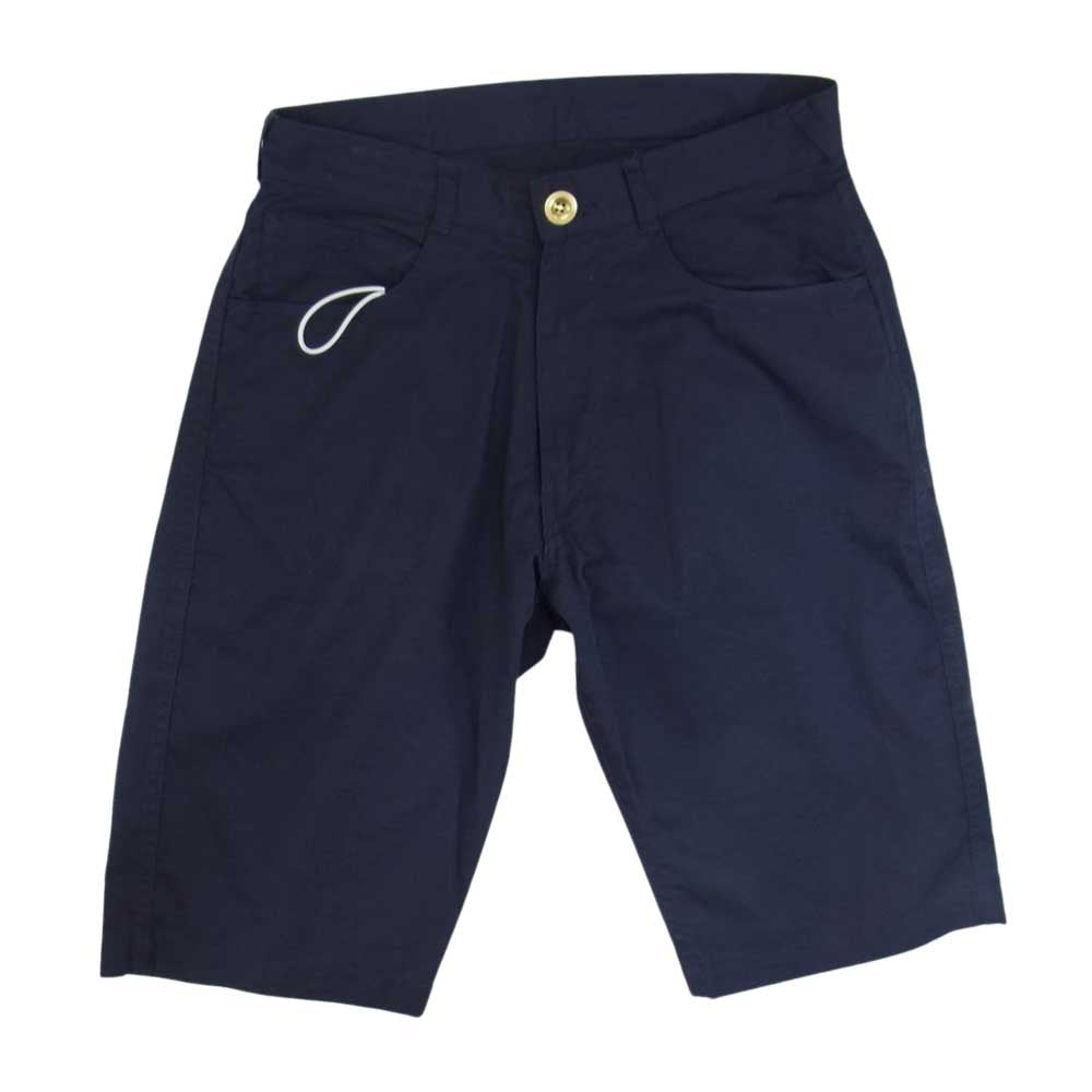 EVISU エヴィス 2001 カモメ プリント ハーフ パンツ ショーツ ネイビー系 30【中古】