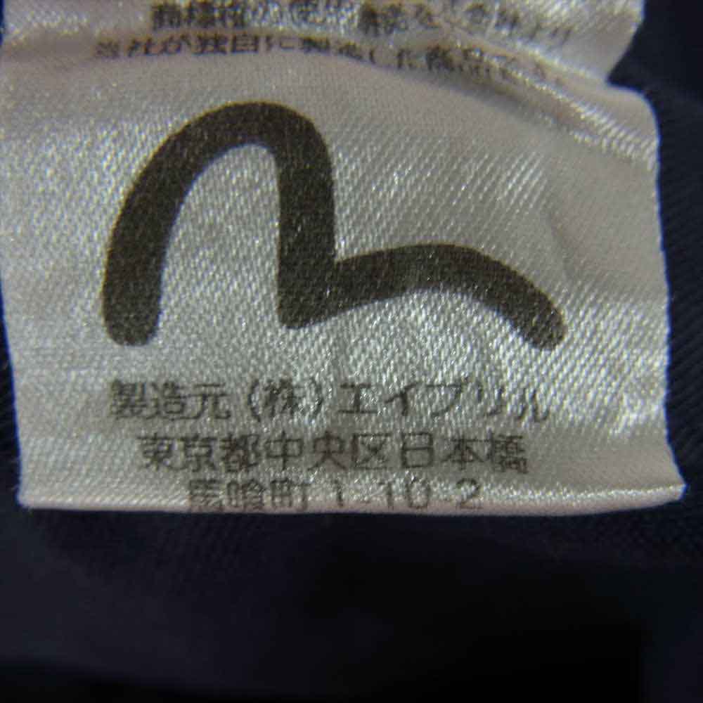 EVISU エヴィス 2001 カモメ プリント ハーフ パンツ ショーツ ネイビー系 30【中古】