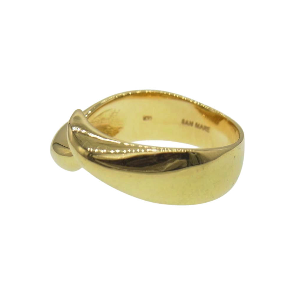 サンメイア K18 One Wave Ring ウェーブ リング 13号【中古】