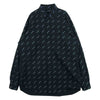 BALENCIAGA バレンシアガ 534333 TBL96 All over Logo Shirt オールオーバーロゴ 総柄 ボタンダウン 長袖 シャツ ブラック系 38【中古】