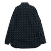 BALENCIAGA バレンシアガ 534333 TBL96 All over Logo Shirt オールオーバーロゴ 総柄 ボタンダウン 長袖 シャツ ブラック系 38【中古】