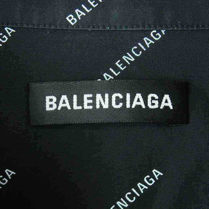 BALENCIAGA オールオーバーロゴ ボタンダウンシャツ