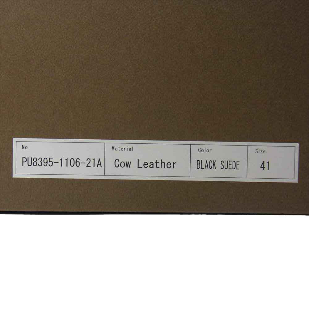 PADRONE パドローネ PU8395-1106 BACK ZIP BOOTS スエード バックジップ ヒール ブーツ ブラック系 41【美品】【中古】