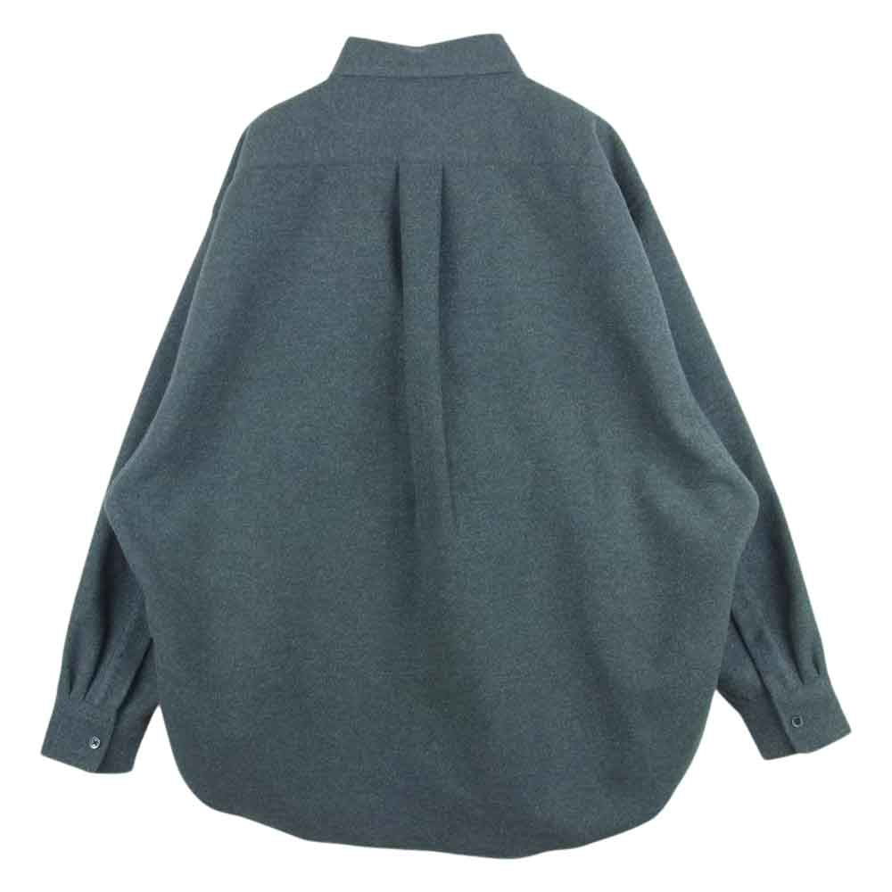 サノバチーズ SC2120-SH02 Woollett Shirt ウール 長袖 シャツ グレー系 M【新古品】【未使用】【中古】