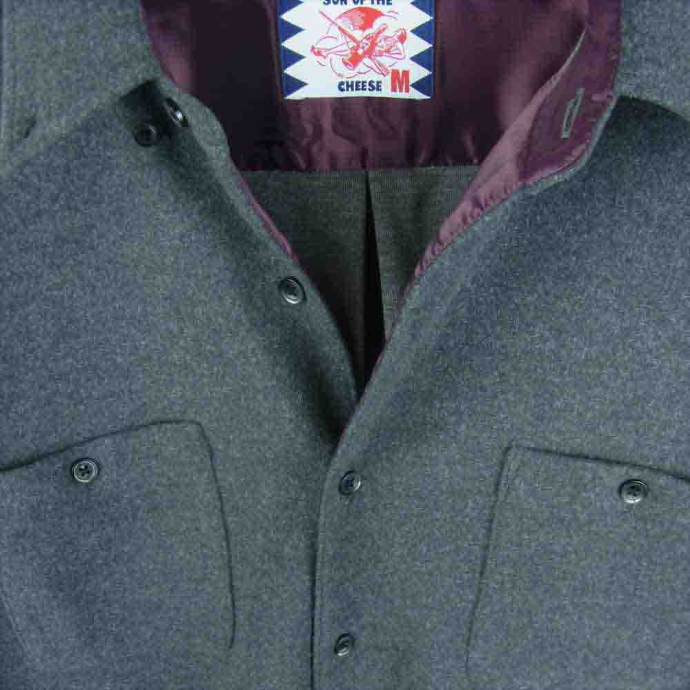 サノバチーズ SC2120-SH02 Woollett Shirt ウール 長袖 シャツ グレー系 M【新古品】【未使用】【中古】