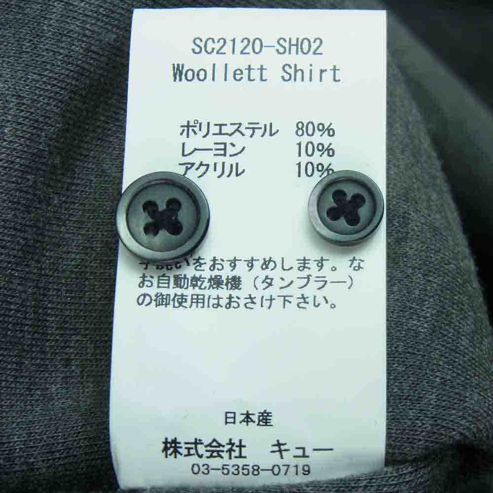 サノバチーズ SC2120-SH02 Woollett Shirt ウール 長袖 シャツ グレー系 M【新古品】【未使用】【中古】