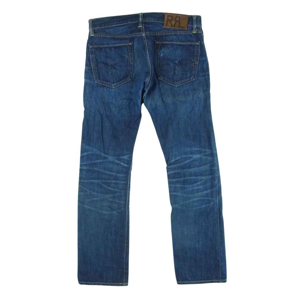 RRL ダブルアールエル 国内正規品 USA製 AMERICAN WOVEN SELVEDGE DENIM デニム パンツ ストレート インディゴブルー系 30 × 30【中古】