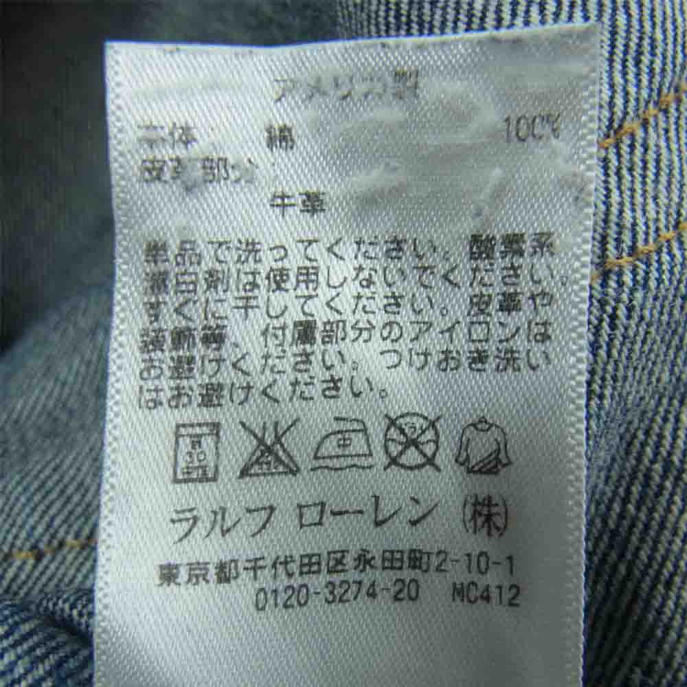 RRL ダブルアールエル 国内正規品 USA製 AMERICAN WOVEN SELVEDGE DENIM デニム パンツ ストレート インディゴブルー系 30 × 30【中古】