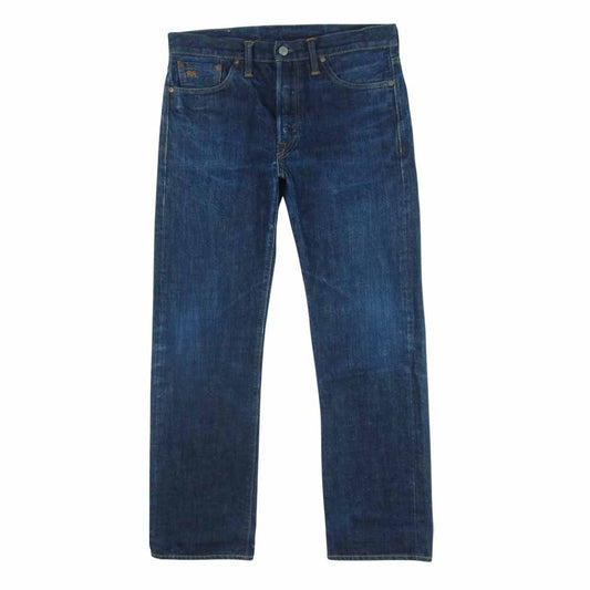 RRL ダブルアールエル USA製 JAPAN WOVEN SELVEDGE DENIM ストレート レギュラー フィット デニム パンツ インディゴブルー系 30 × 30【中古】