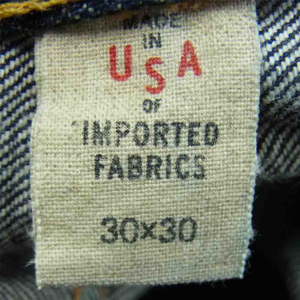 RRL ダブルアールエル USA製 JAPAN WOVEN SELVEDGE DENIM ストレート レギュラー フィット デニム パンツ インディゴブルー系 30 × 30【中古】