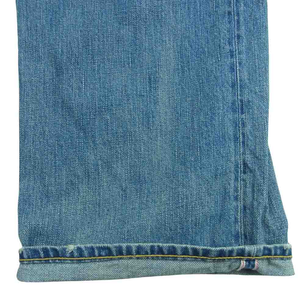 RRL ダブルアールエル 国内正規品 USA製 JAPAN WOVEN SELVEDGE DENIM VINTAGE 5 POCKET ヴィンテージ加工 デニム パンツ インディゴブルー系 32 × 30【中古】