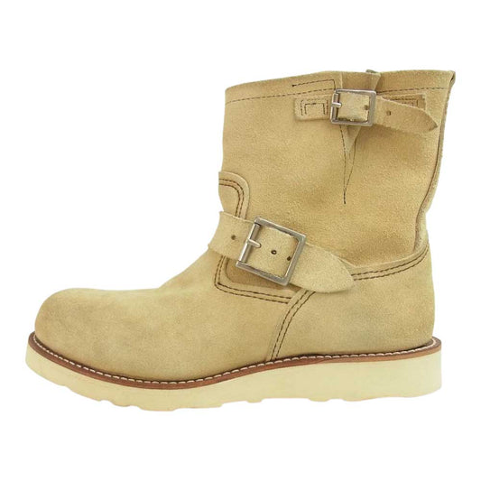 RED WING レッドウィング 2965 Short Engineer ショート エンジニア ブーツ ビブラム クレープ ソール カスタム ベージュ系 27cm【中古】