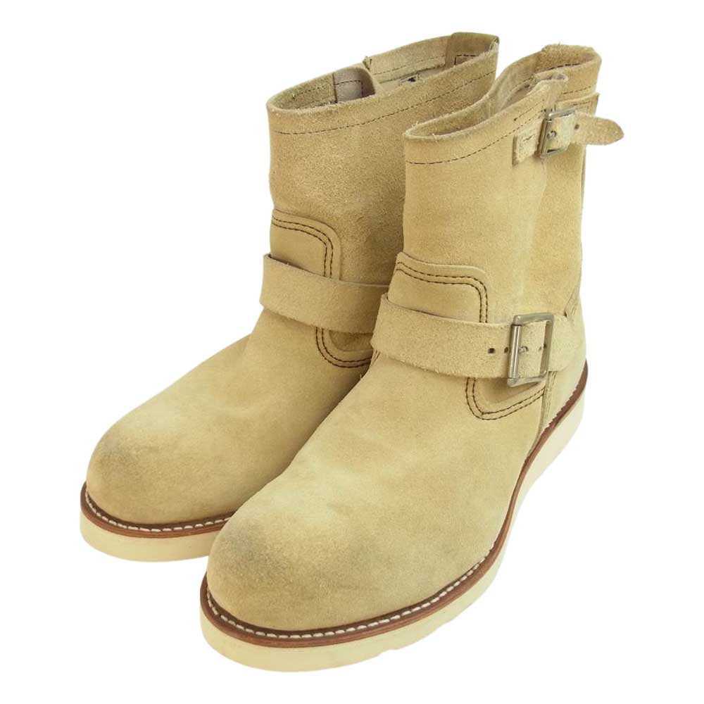 RED WING レッドウィング 2965 Short Engineer ショート エンジニア ブーツ ビブラム クレープ ソール カスタム ベージュ系 27cm【中古】