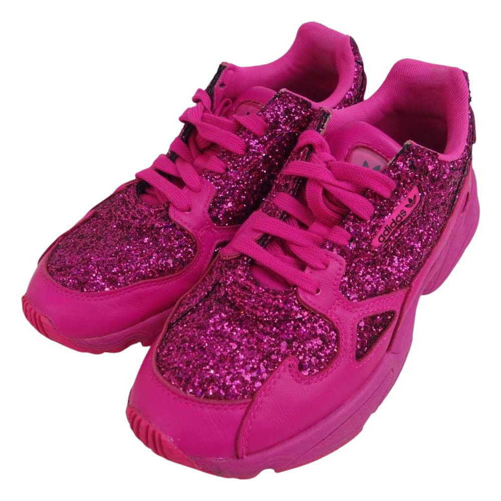 adidas アディダス BD8077 FALCON SHOCK PINK ファルコン グリッター ショック ピンク ローカット スニーカー ピンク系 25【中古】