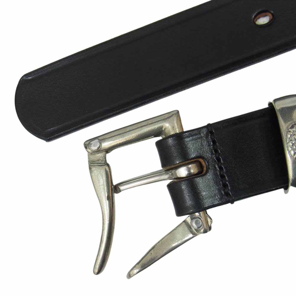マーティンフェイジーレザー QUICK RELEASE BELT クイック バックル レザー ベルト ブラック系 32【美品】【中古】
