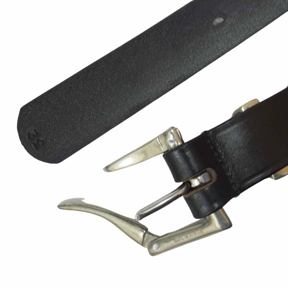マーティンフェイジーレザー QUICK RELEASE BELT クイック バックル レザー ベルト ブラック系 32【美品】【中古】