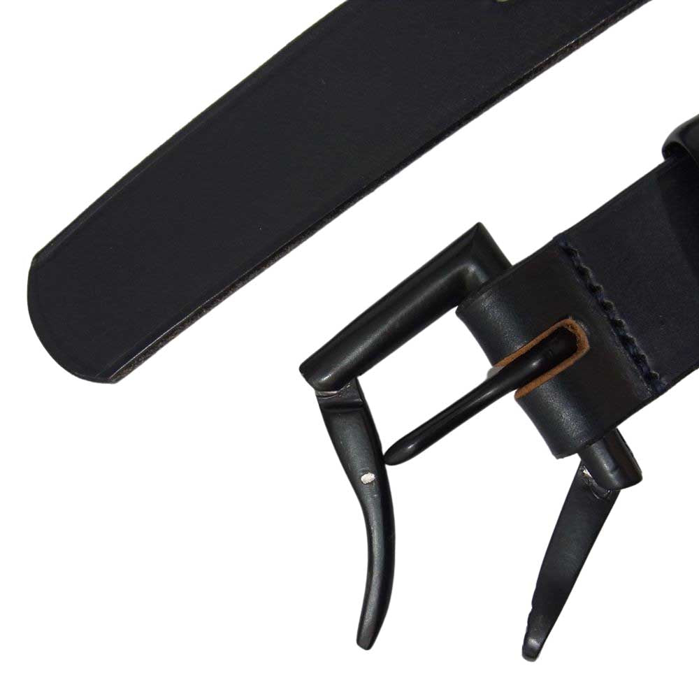 Engineered Garments エンジニアードガーメンツ MARTIN FAIZEY LEATHER マーティンフェイジーレザー BLACK EP QUICK RELEASE BELT クイック バックル レザー ベルト ブラック系 30/75【美品】【中古】