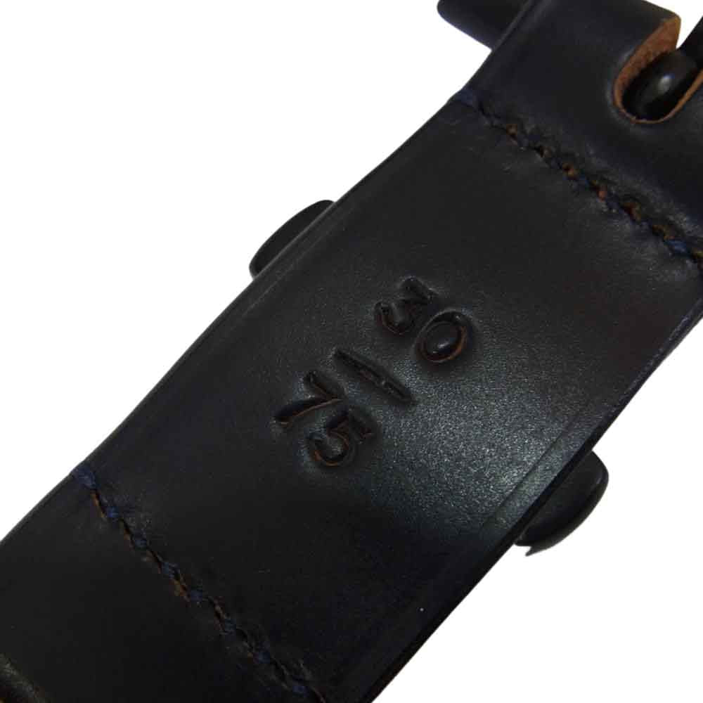 Engineered Garments エンジニアードガーメンツ MARTIN FAIZEY LEATHER マーティンフェイジーレザー BLACK EP QUICK RELEASE BELT クイック バックル レザー ベルト ブラック系 30/75【美品】【中古】