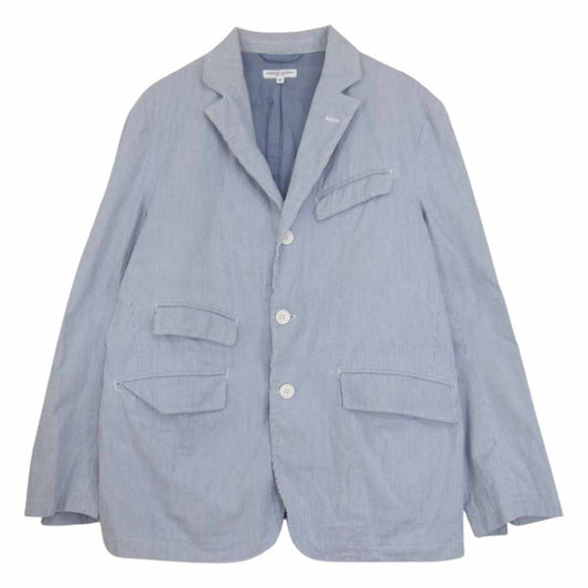 Engineered Garments エンジニアードガーメンツ Andover Jacket アンドーバー ストライプ 3B テーラードジャケット ライトブルー系 S【中古】