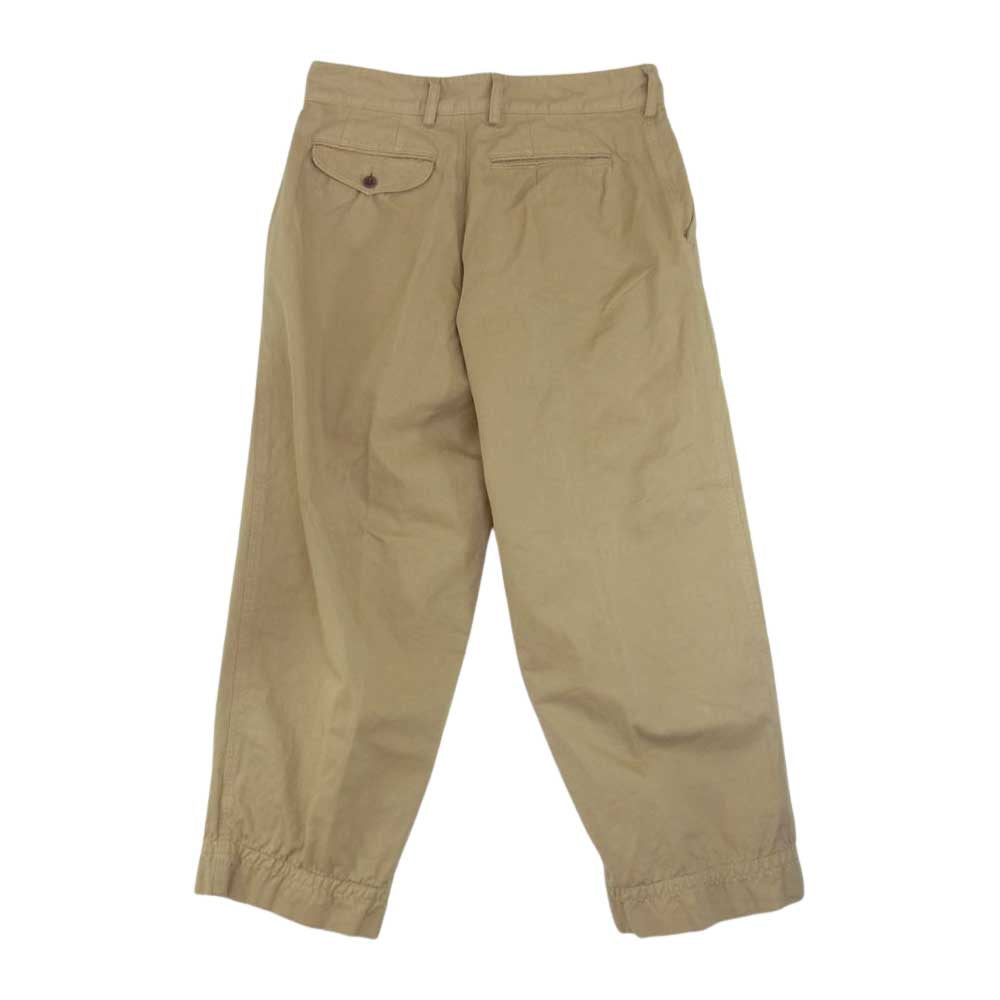 kolor カラー 22SS 2SCM-P12116 1 PLEATS CHINO WIDE PANT 製品染め チノクロス タック ワイド パンツ ベージュ系 1【美品】【中古】