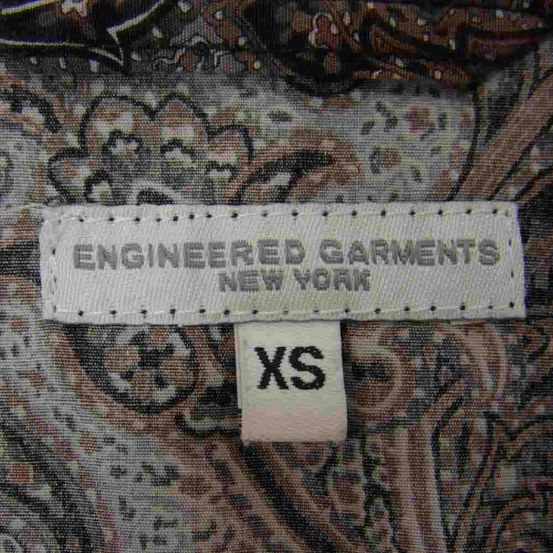 Engineered Garments エンジニアードガーメンツ 20SS Loiter Jacket Paisley Print ロイター ペイズリー ジャケット 長袖 シャツ  ブラウン系 XS【中古】